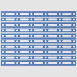 Bright Blue Bone Inlay Border Dots Decoupage Paper Tissuepapier