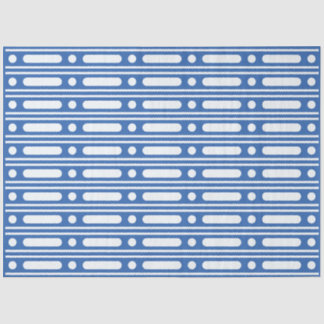 Bright Blue Bone Inlay Border Dots Decoupage Paper Tissuepapier