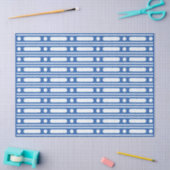 Bright Blue Bone Inlay Border Dots Decoupage Paper Tissuepapier (Craft)