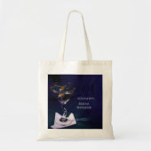 Bright Blue Bruidsfeest Wedding Weekend Martini Tote Bag (Voorkant)