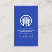 Bright Blue Butler Serving Dish Pictogram Visitekaartje (Achterkant)