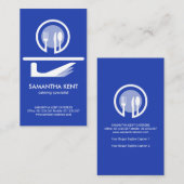 Bright Blue Butler Serving Dish Pictogram Visitekaartje (Voorkant / Achterkant)