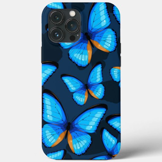 Bright Blue Butterfly iPhone | iPhone-Butterfly 13 Case-Mate iPhone Case (Achterkant)