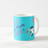 Bright Blue Cat Lover Gift gepersonaliseerd Koffiemok (Voorkant rechts)