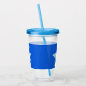 Bright Blue Celebration Star Acryl Drinkbeker (Links)
