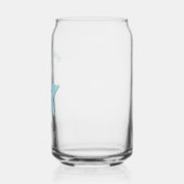 Bright Blue Celebration Star Custom Blikvorm Glas (Links)