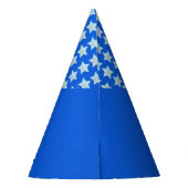 Bright Blue Celebration Star Custom Party Pet Feesthoedjes (Achterkant)