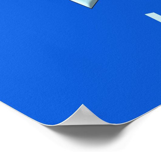 Bright Blue Celebration Star-Poster Poster (Hoek)