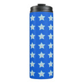 Bright Blue Celebration Star Thermal Tumbler Thermosbeker (Voorkant)