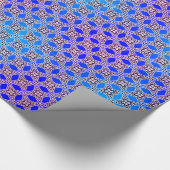 Bright Blue Christmas Holiday Gift Wrapping Paper Cadeaupapier (Hoek)