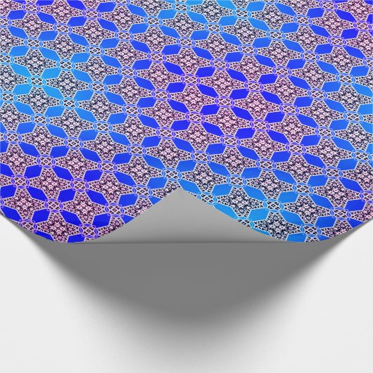 Bright Blue Christmas Holiday Gift Wrapping Paper Cadeaupapier (Hoek)