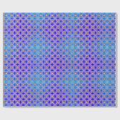 Bright Blue Christmas Holiday Gift Wrapping Paper Cadeaupapier (Vlak)