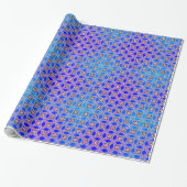 Bright Blue Christmas Holiday Gift Wrapping Paper Cadeaupapier (Uitgerold)