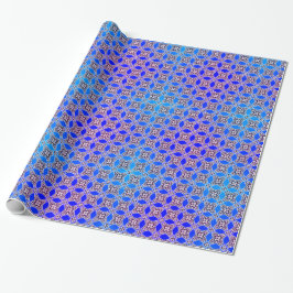 Bright Blue Christmas Holiday Gift Wrapping Paper Cadeaupapier