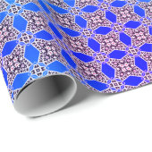 Bright Blue Christmas Holiday Gift Wrapping Paper Cadeaupapier (Rol Hoek)
