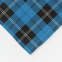 Bright Blue Clan Ramsay Hunting Tartan Fleece Deken