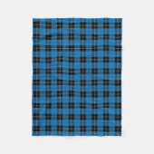 Bright Blue Clan Ramsay Hunting Tartan Fleece Deken (Voorkant)