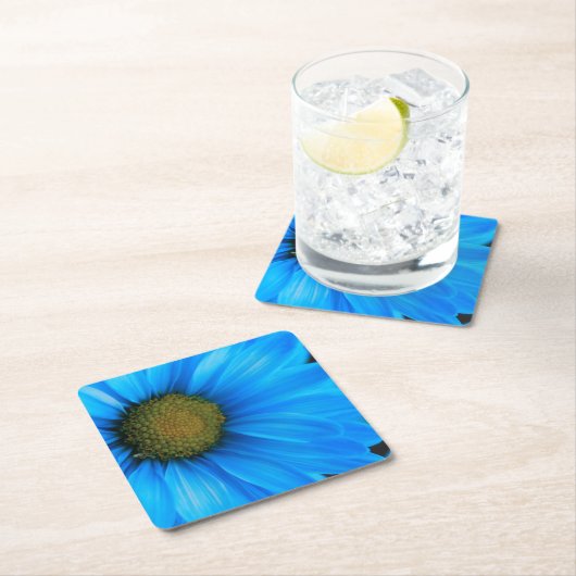 Bright Blue Daisy Kartonnen Onderzetters (Insitu)