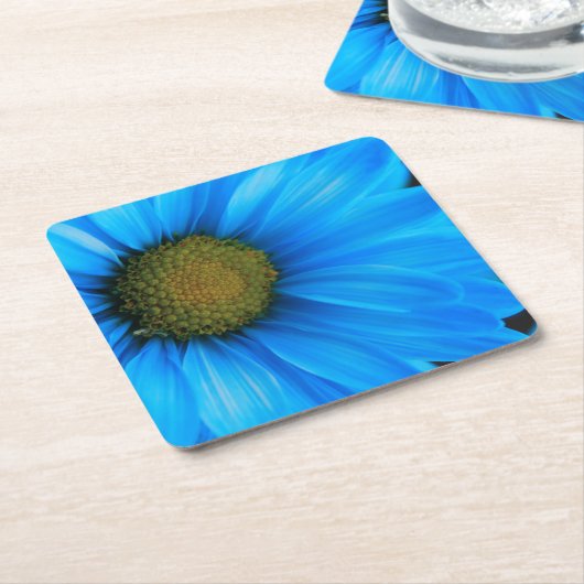 Bright Blue Daisy Kartonnen Onderzetters (Schuin)