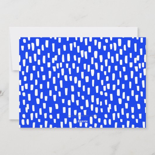 Bright Blue Dashing Photo Lijst Holiday Kaart (Achterkant)