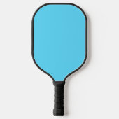 Bright Blue en Black Abstracte print met naam Pickleball Paddle (Achterkant)