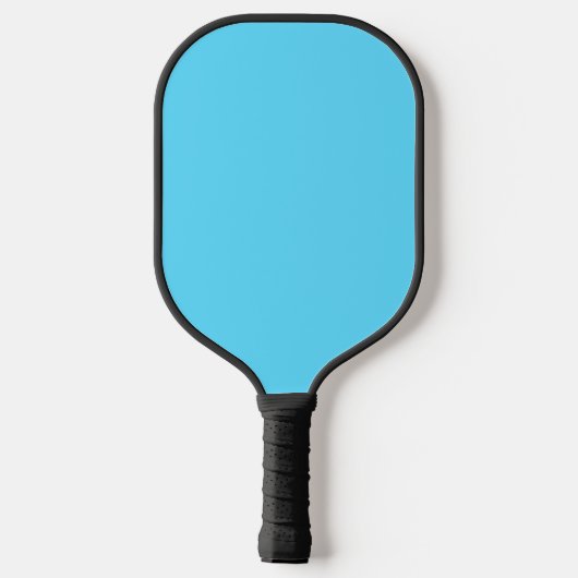 Bright Blue en Black Abstracte print met naam Pickleball Paddle (Achterkant)