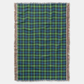 Bright Blue en Green Clan Watson Scottish Pset Deken (Voorkant Verticaal)