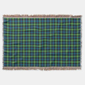 Bright Blue en Green Clan Watson Scottish Pset Deken (Voorkant)
