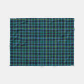 Bright Blue en Green Miller Clan Tartan Fleece Deken (Voorkant (Horizontaal))