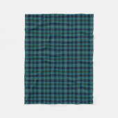 Bright Blue en Green Miller Clan Tartan Fleece Deken (Voorkant)