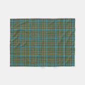 Bright Blue en Green Plaid Dowling Tartan Fleece Deken (Voorkant (Horizontaal))