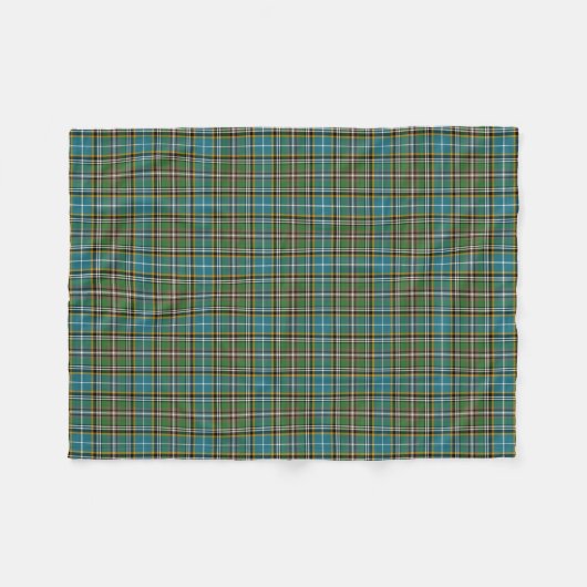 Bright Blue en Green Plaid Dowling Tartan Fleece Deken (Voorkant (Horizontaal))