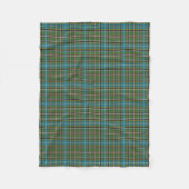 Bright Blue en Green Plaid Dowling Tartan Fleece Deken (Voorkant)