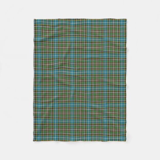 Bright Blue en Green Plaid Dowling Tartan Fleece Deken (Voorkant)