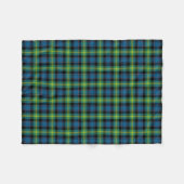 Bright Blue en Green Watson Clan Tartan Fleece Deken (Voorkant (Horizontaal))