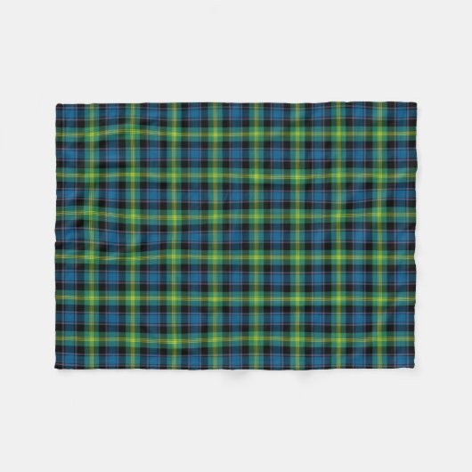 Bright Blue en Green Watson Clan Tartan Fleece Deken (Voorkant (Horizontaal))