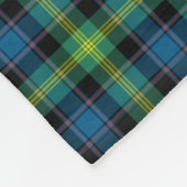 Bright Blue en Green Watson Clan Tartan Fleece Deken (Hoek)