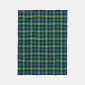 Bright Blue en Green Watson Clan Tartan Fleece Deken (Voorkant)