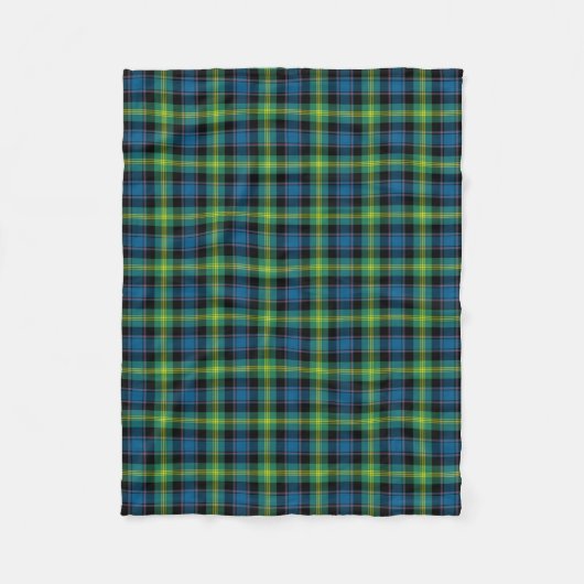 Bright Blue en Green Watson Clan Tartan Fleece Deken (Voorkant)