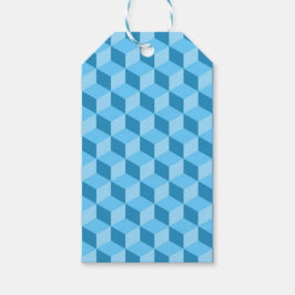 BRIGHT BLUE GEOMETRIC CUBE PATTERS CADEAULABEL