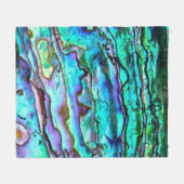 Bright Blue Green Paua Abalone Shell Blanket Fleece Deken (Voorkant (Horizontaal))