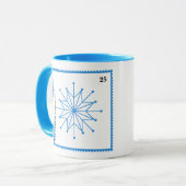 Bright Blue Holiday Snowflake Photo Mug  Mok (Voorkant links)