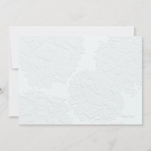 Bright Blue Hydrangea Rehearsal Dinner Invitation Kaart (Achterkant)