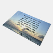 BRIGHT BLUE JOHN 3:16 OCEAN FOTO DESIGN DEURMAT (Schuin)