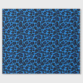 Bright Blue Leopard Print Cheetah Spots Cadeaupapier (Vlak)