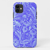Bright blue-Lilac floral pattern Case-Mate iPhone Case (Achterkant)