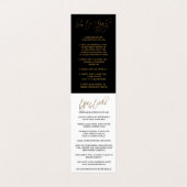 Bright Blue Lips & Gold Confetti Instructies Visitekaartje (Binnenkant ongevouwen)