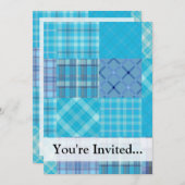 Bright Blue Madras Pset Kaart (Voorkant / Achterkant)