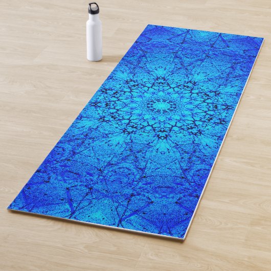 Bright Blue Mandala Yogamat (In situ)