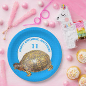 Bright Blue met oosterse box Papieren Bordje (Feest)